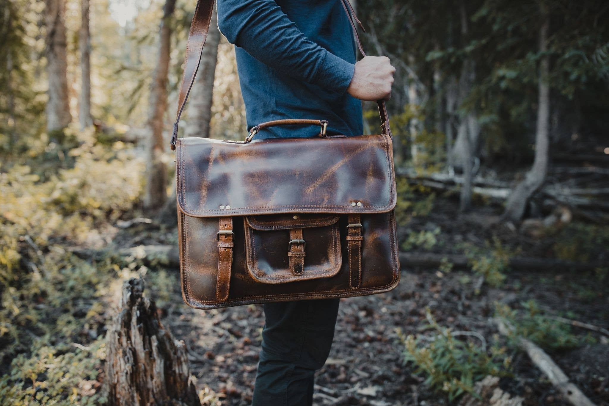 Kodiak Leather Buffalo Leather Briefcase 18